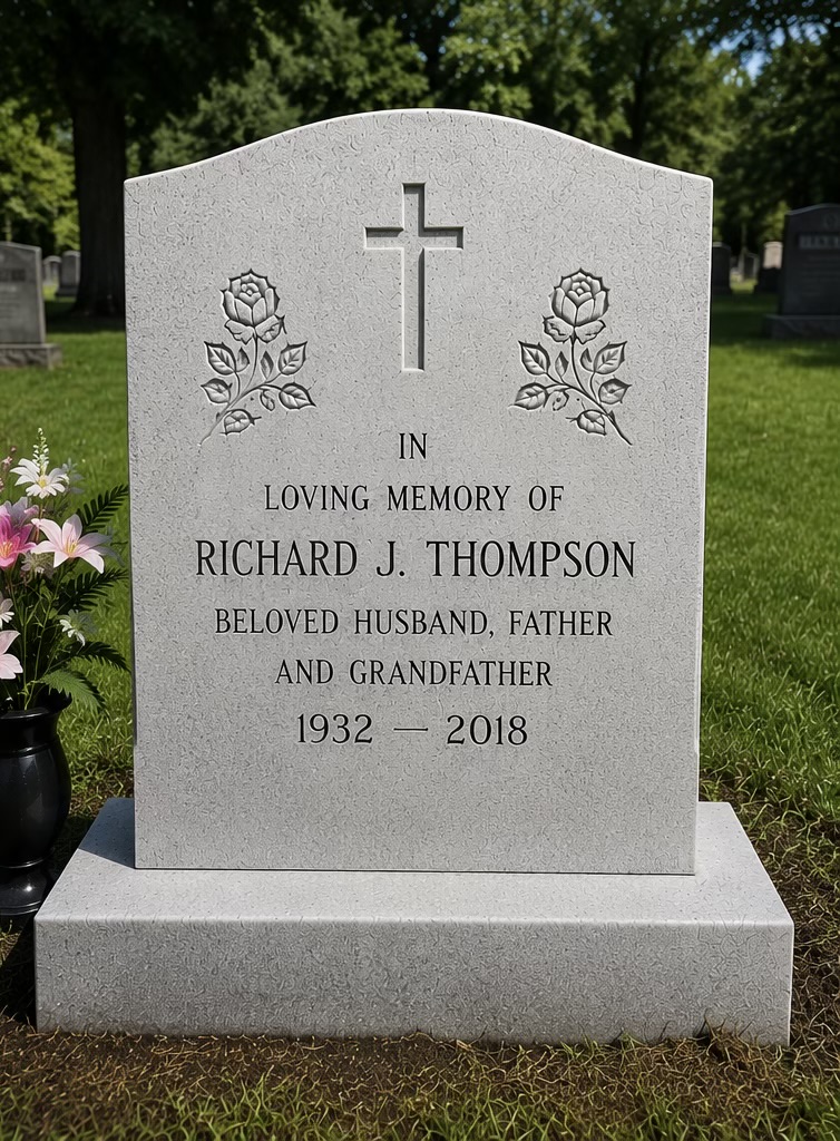 Cleaned upright memorial preview
